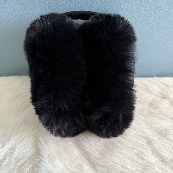 UGG Faux Fur Black Ear Muffs - Picture 3 of 9
